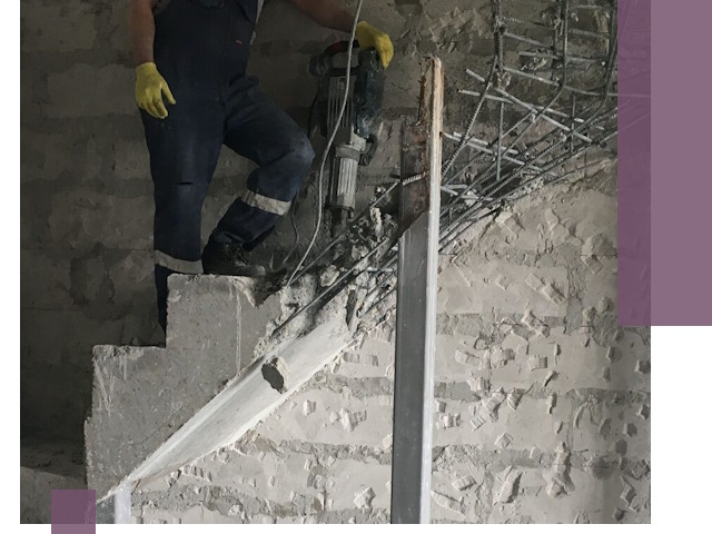 Демонтаж металлических и бетонных лестниц в Шелехове