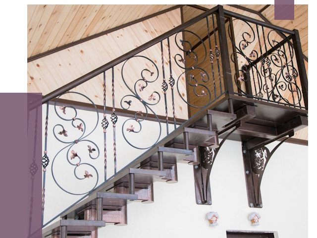 Кованые лестницы в Шелехове от 83577 руб. под ключ