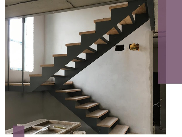 Изготовление лестниц на металлокаркасе в Шелехове от производителя