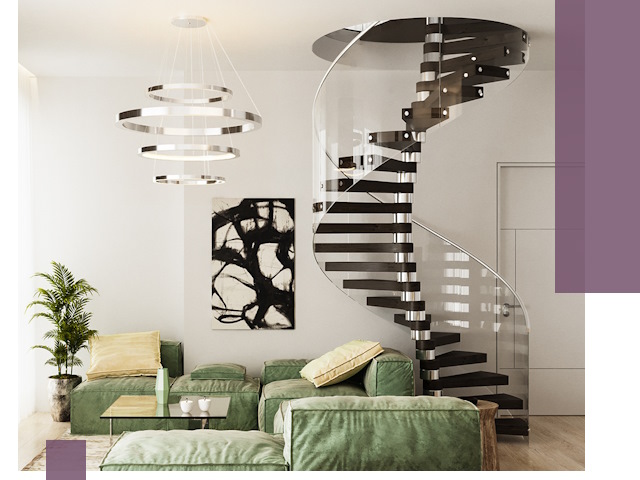 Лестницы для двухуровневой квартиры в Шелехове — изготовление и монтаж