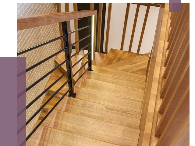 Лестницы из ясеня в Шелехове под ключ от 10501 руб. 