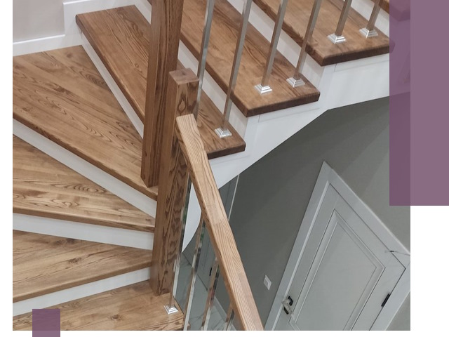 Обшивка металлических лестниц под ключ в Шелехове