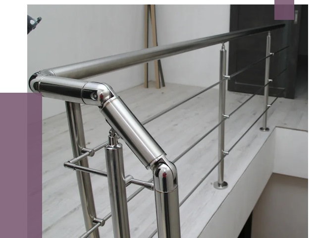 Перила из нержавеющей стали в Шелехове от 9429 руб. под ключ | ПРОЛЁТ-Шлх
