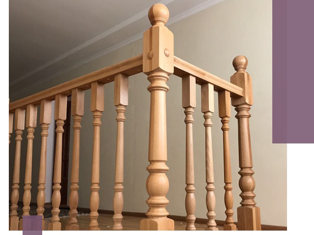 Деревянные перила на заказ в Шелехове: монтаж и изготовление