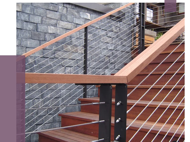 Тросовые перила под ключ в Шелехове от 8143 руб. 