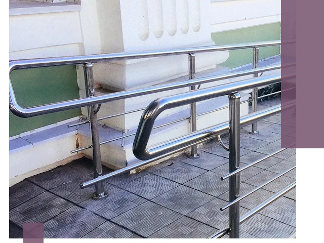 Ограждения пандусов из металла и нержавейки в Шелехове