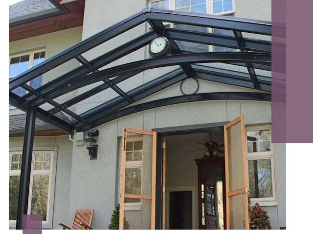 Изготовление и монтаж навесов и козырьков в Шелехове