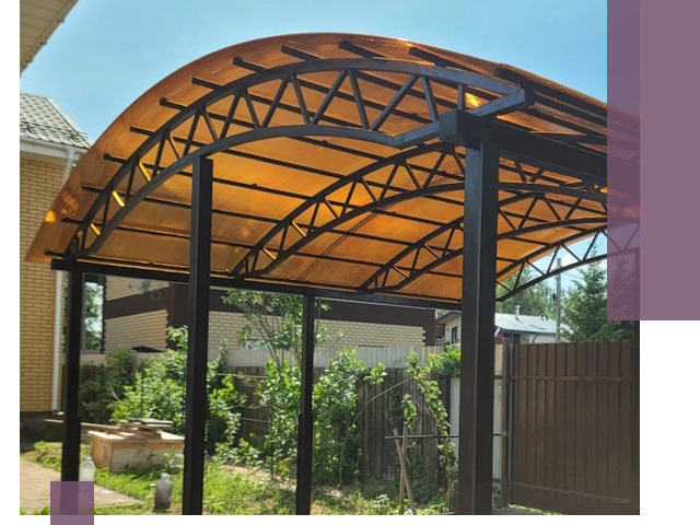 Изготовление навесов под ключ в Шелехове из качественных материалов