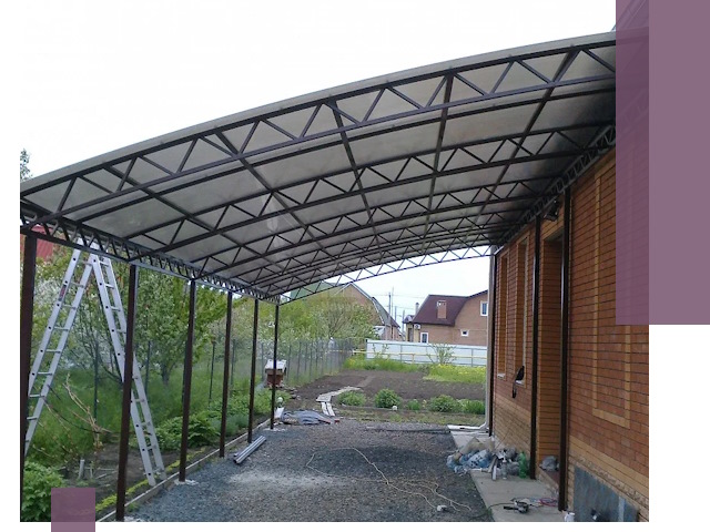 Профессиональный монтаж навесов под ключ в Шелехове