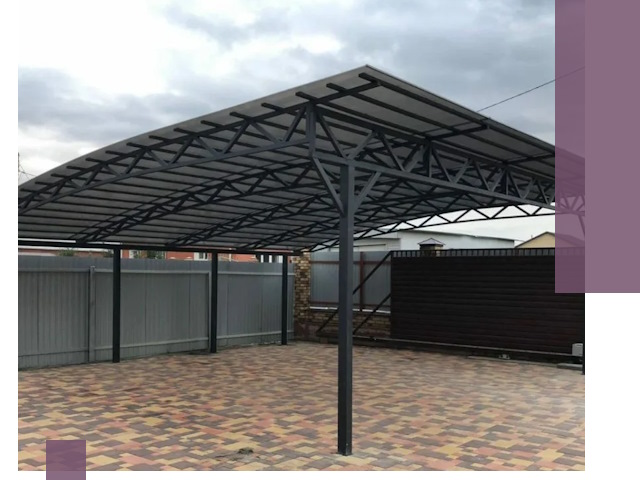 Недорогие навесы под ключ в Шелехове — изготовление и монтаж