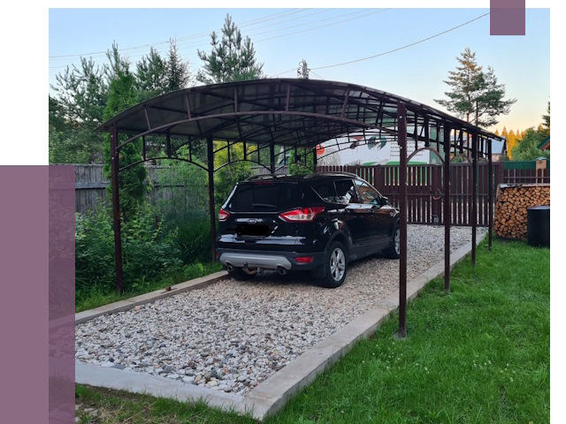 Навесы для автомобиля в Шелехове от 13769 руб.  | ПРОЛЁТ-Шлх