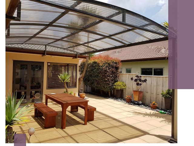 Навесы во двор под ключ в Шелехове — изготовление и монтаж