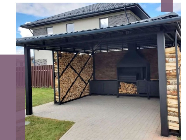 Навесы для барбекю в Шелехове от 13340 руб. под ключ | ПРОЛЁТ-Шлх