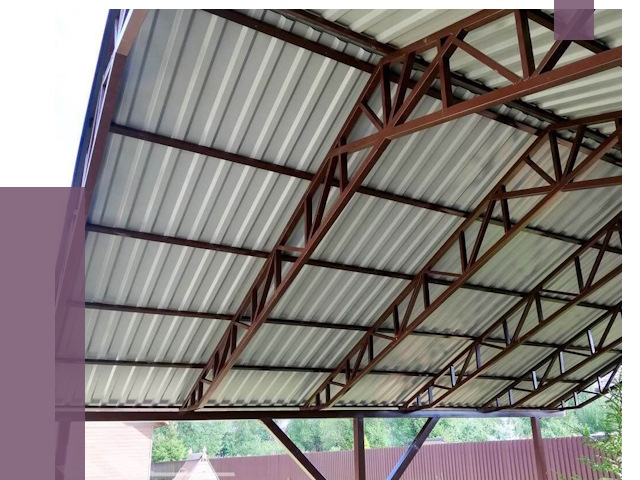 Навесы из профнастила в Шелехове от 7715 руб. | ПРОЛЁТ-Шлх