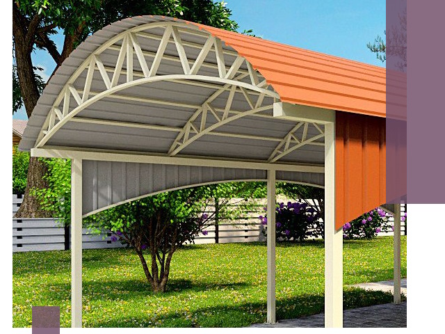 Навесы из профнастила под ключ в Шелехове — установка и монтаж