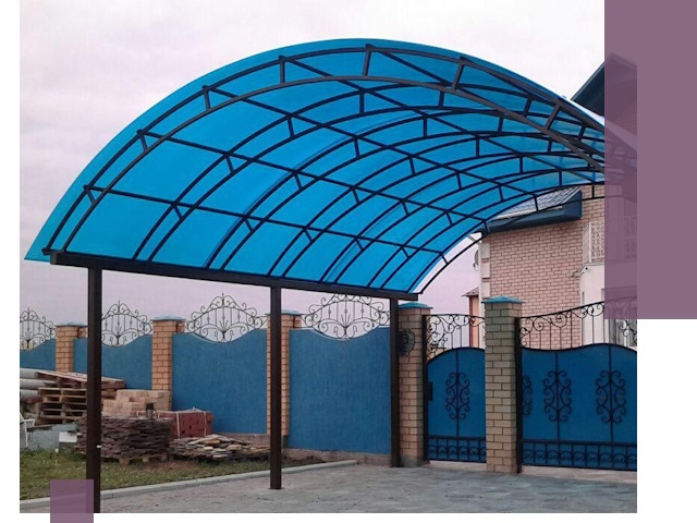 Арочные навесы под ключ в Шелехове — изготовление и монтаж