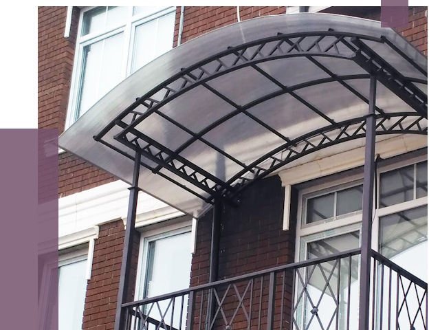 Козырьки над балконом в Шелехове от 9054 руб.  | ПРОЛЁТ-Шлх