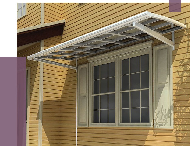 Козырьки над окнами в Шелехове от 7983 руб. — монтаж, покупки | ПРОЛЁТ-Шлх