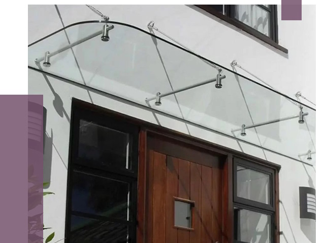 Стеклянные козырьки в Шелехове от 19823 руб. | ПРОЛЁТ-Шлх