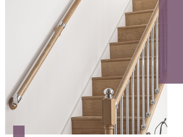 Пристенные поручни из стали и нержавейки под монтаж в Шелехове